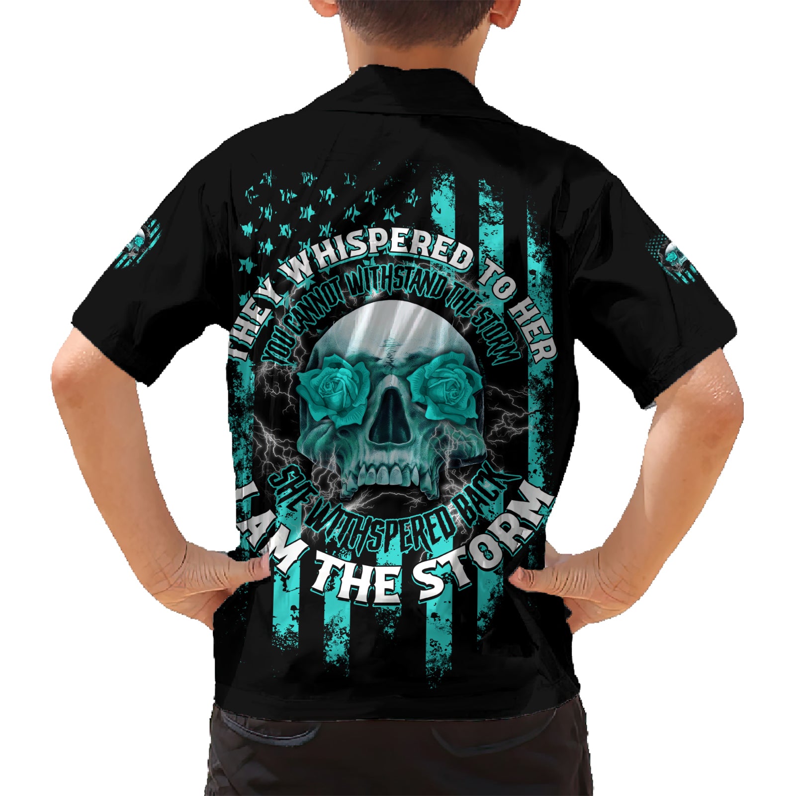 I Am The Storm Skul Kid Hawaiian Shirt - Wonder Print Shop