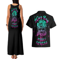 I Can Buy Myself Flowers Smoke Rose Skull Couples Matching Tank Maxi Dress and Hawaiian Shirt - Wonder Print Shop