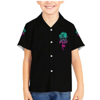 I Can Buy Myself Flowers Smoke Rose Skull Family Matching Mermaid Dress and Hawaiian Shirt - Wonder Print Shop