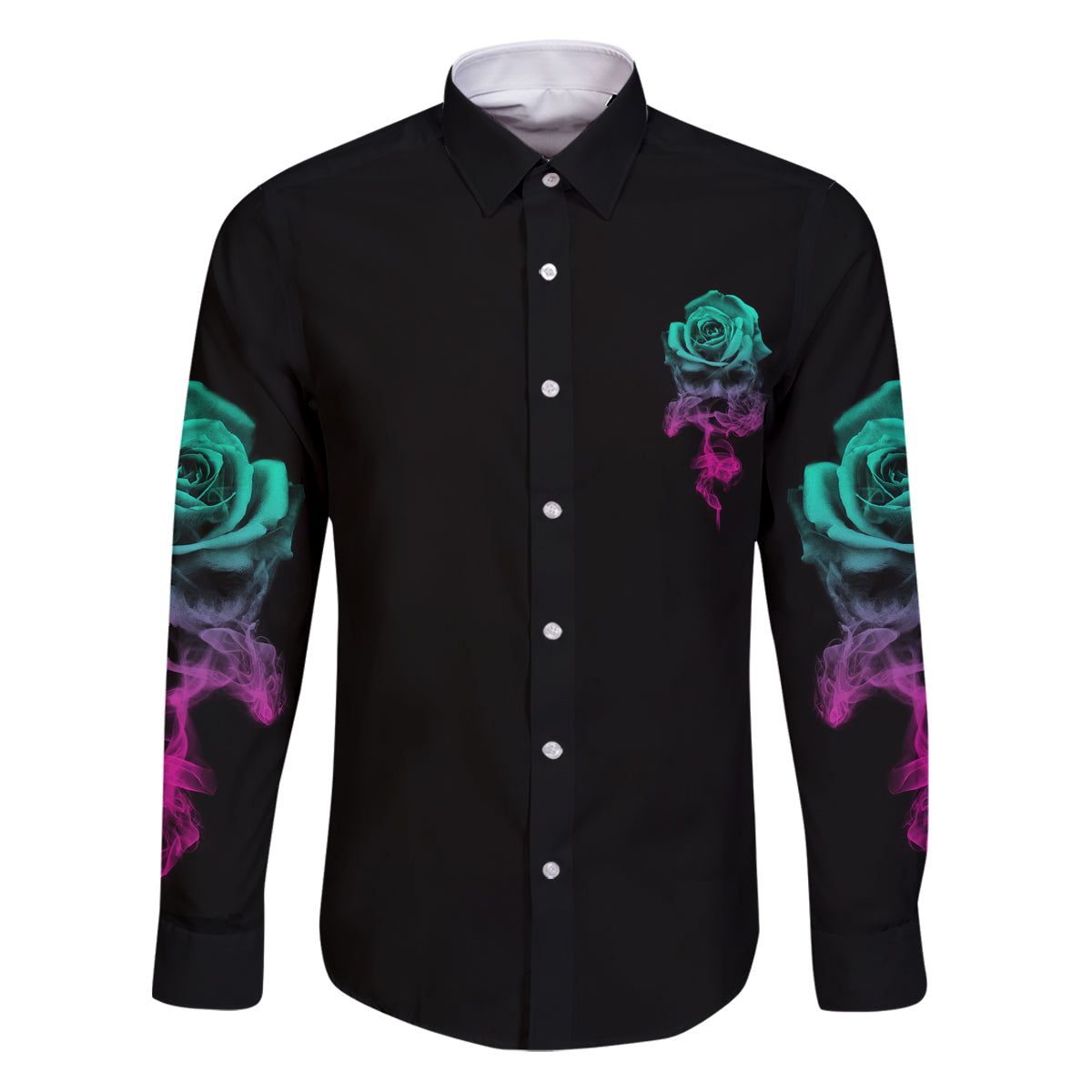 I Can Buy Myself Flowers Smoke Rose Skull Family Matching Puletasi Dress and Hawaiian Shirt - Wonder Print Shop