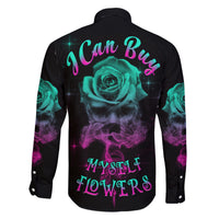 I Can Buy Myself Flowers Smoke Rose Skull Family Matching Puletasi Dress and Hawaiian Shirt - Wonder Print Shop