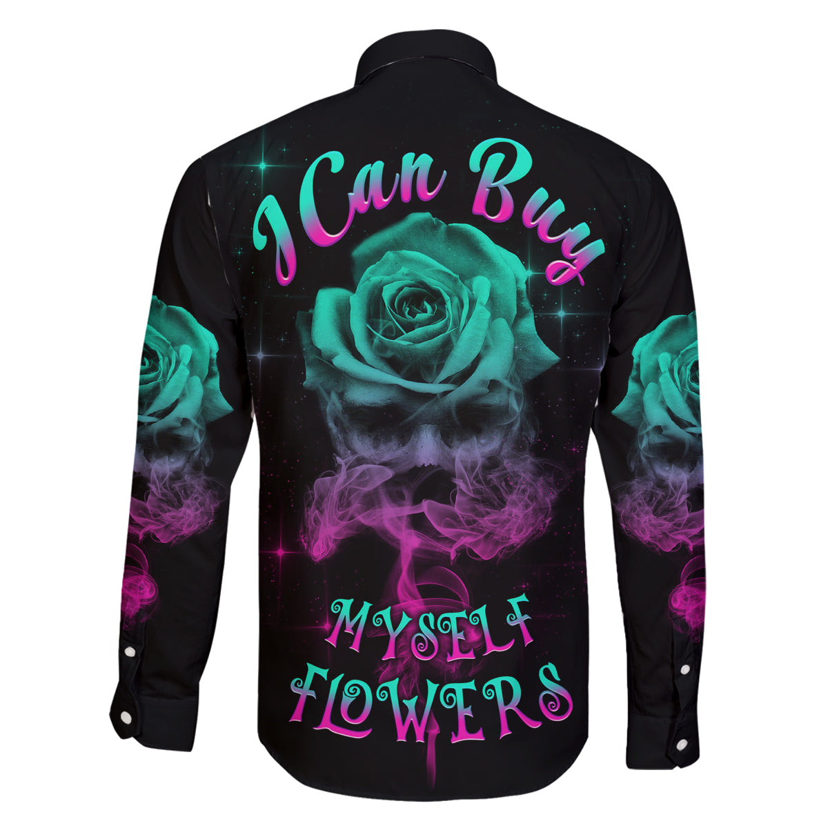 I Can Buy Myself Flowers Smoke Rose Skull Family Matching Tank Maxi Dress and Hawaiian Shirt - Wonder Print Shop