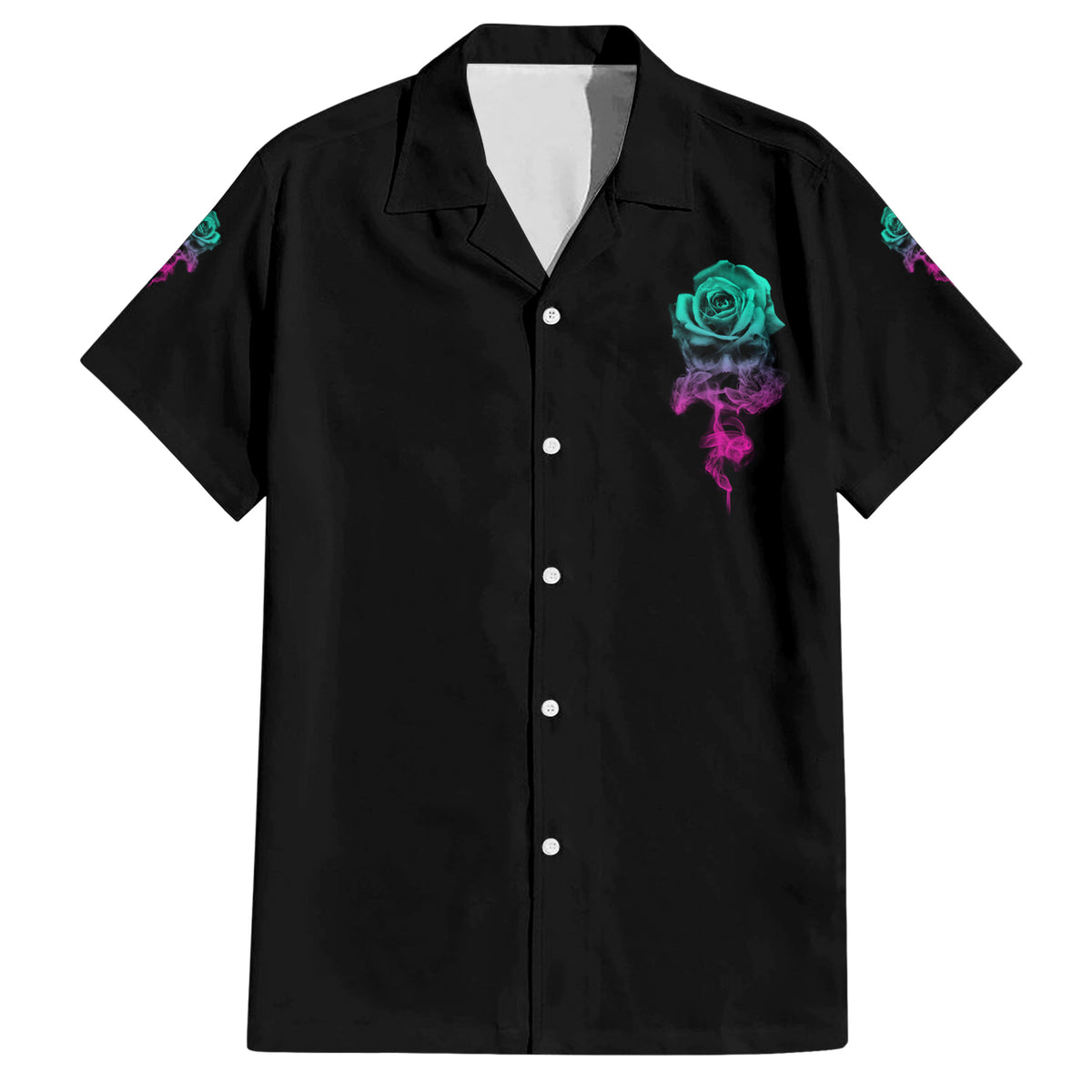 I Can Buy Myself Flowers Smoke Rose Skull Hawaiian Shirt - Wonder Print Shop