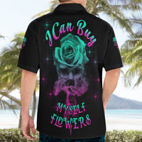 I Can Buy Myself Flowers Smoke Rose Skull Hawaiian Shirt - Wonder Print Shop