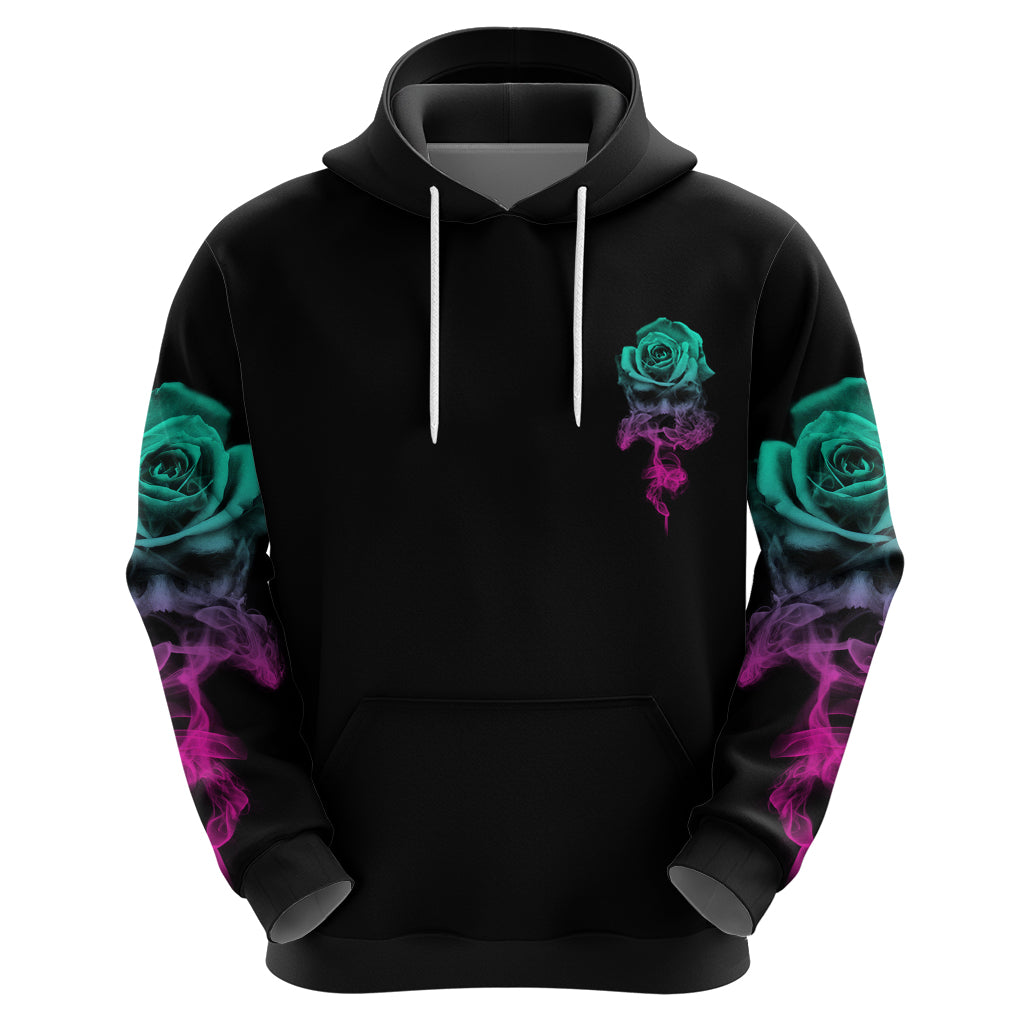 I Can Buy Myself Flowers Smoke Rose Skull Hoodie - Wonder Print Shop