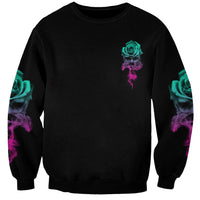 I Can Buy Myself Flowers Smoke Rose Skull Sweatshirt - Wonder Print Shop