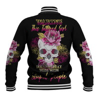 Warning This Tattooed Girl Baseball Jacket - Wonder Print Shop