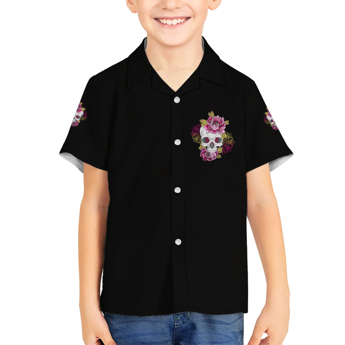 Warning This Tattooed Girl Kid Hawaiian Shirt - Wonder Print Shop