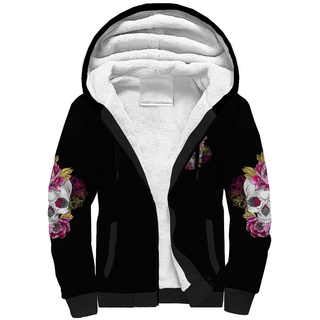 Warning This Tattooed Girl Sherpa Hoodie - Wonder Print Shop