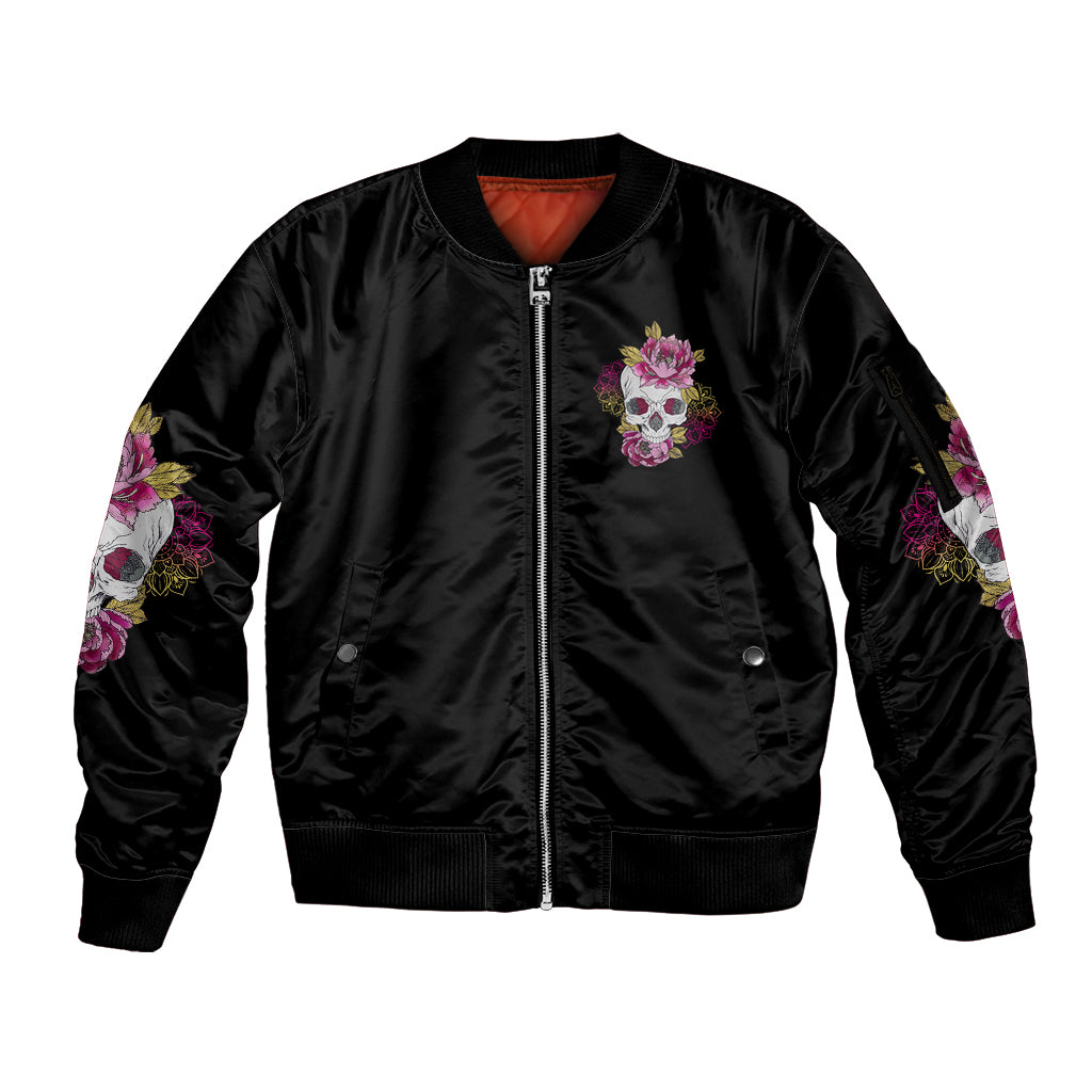 Warning This Tattooed Girl Sleeve Zip Bomber Jacket - Wonder Print Shop