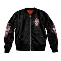 Warning This Tattooed Girl Sleeve Zip Bomber Jacket - Wonder Print Shop