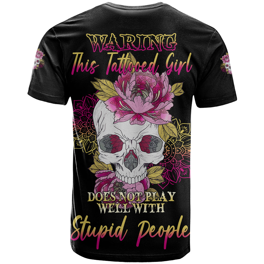 Warning This Tattooed Girl T Shirt - Wonder Print Shop