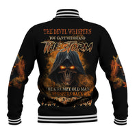 I Am The Storm Grumpy Old Man Baseball Jacket - Wonder Print Shop