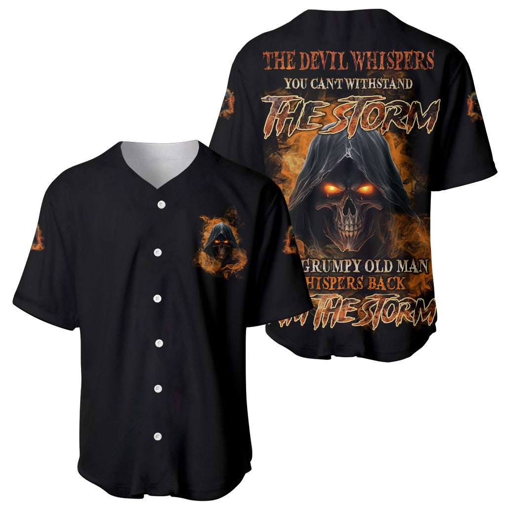 I Am The Storm Grumpy Old Man Baseball Jersey - Wonder Print Shop