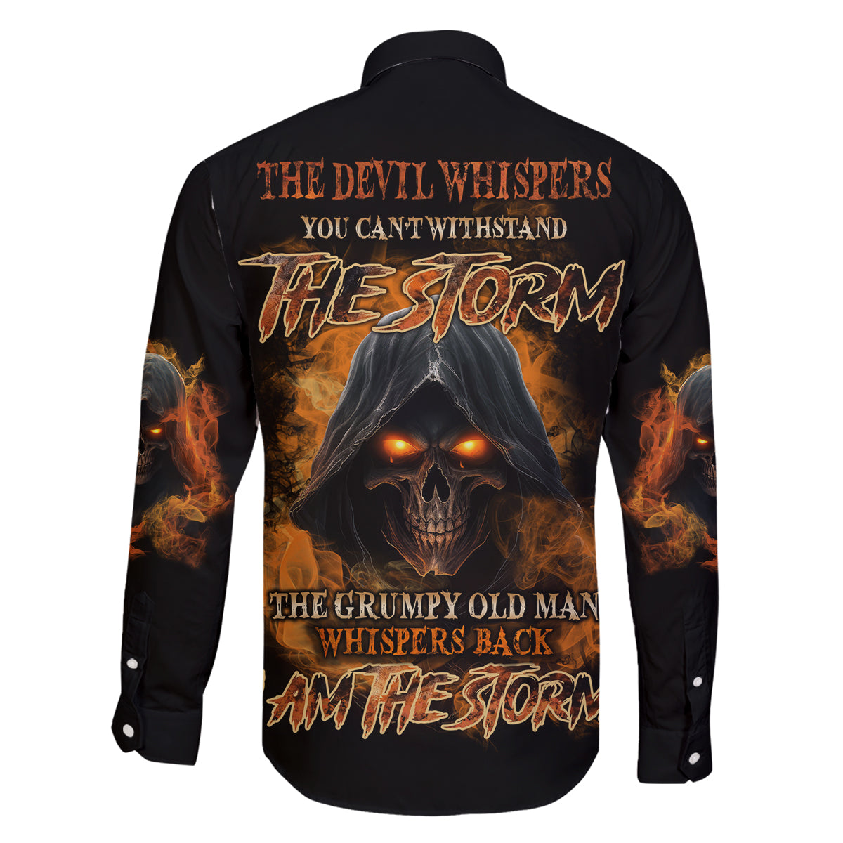 I Am The Storm Grumpy Old Man Family Matching Long Sleeve Bodycon Dress and Hawaiian Shirt - Wonder Print Shop