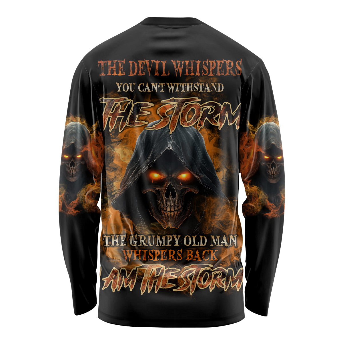 I Am The Storm Grumpy Old Man Long Sleeve Shirt - Wonder Print Shop