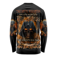 I Am The Storm Grumpy Old Man Long Sleeve Shirt - Wonder Print Shop