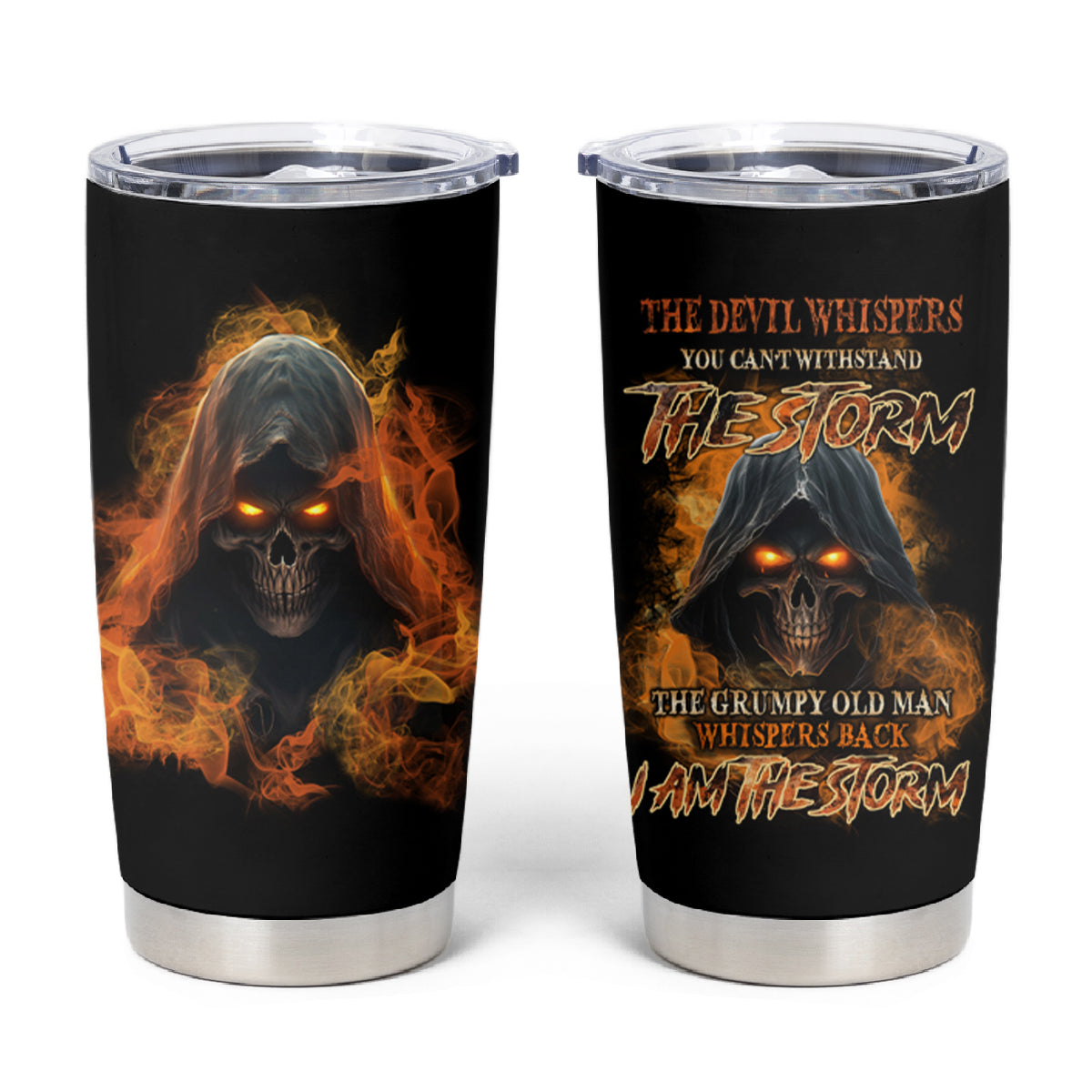 I Am The Storm Grumpy Old Man Tumbler Cup - Wonder Print Shop