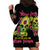 Warning This Tattooed Girl Flower Sugar Skull Hoodie Dress - Wonder Print Shop