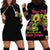 Warning This Tattooed Girl Flower Sugar Skull Hoodie Dress - Wonder Print Shop