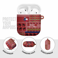 Texas Map Merry Christmas AirPods Case Xmas Holiday Patterns - Wonder Print Shop