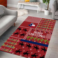 Texas Map Merry Christmas Area Rug Xmas Holiday Patterns - Wonder Print Shop
