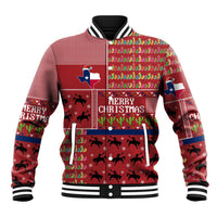 Texas Map Merry Christmas Baseball Jacket Xmas Holiday Patterns - Wonder Print Shop