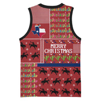 Texas Map Merry Christmas Basketball Jersey Xmas Holiday Patterns - Wonder Print Shop