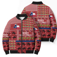 Texas Map Merry Christmas Bomber Puffer Jacket Xmas Holiday Patterns - Wonder Print Shop