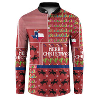 Texas Map Merry Christmas Button Sweatshirt Xmas Holiday Patterns - Wonder Print Shop