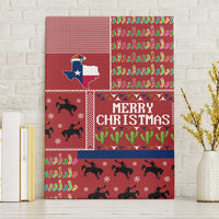 Texas Map Merry Christmas Canvas Wall Art Xmas Holiday Patterns - Wonder Print Shop