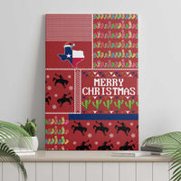 Texas Map Merry Christmas Canvas Wall Art Xmas Holiday Patterns - Wonder Print Shop