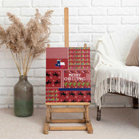 Texas Map Merry Christmas Canvas Wall Art Xmas Holiday Patterns - Wonder Print Shop