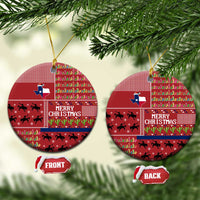Texas Map Merry Christmas Ceramic Ornament Xmas Holiday Patterns - Wonder Print Shop