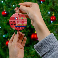 Texas Map Merry Christmas Ceramic Ornament Xmas Holiday Patterns - Wonder Print Shop