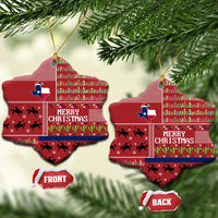 Texas Map Merry Christmas Ceramic Ornament Xmas Holiday Patterns - Wonder Print Shop