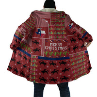 Texas Map Merry Christmas Cloak Xmas Holiday Patterns - Wonder Print Shop
