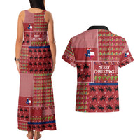 Texas Map Merry Christmas Couples Matching Tank Maxi Dress and Hawaiian Shirt Xmas Holiday Patterns - Wonder Print Shop