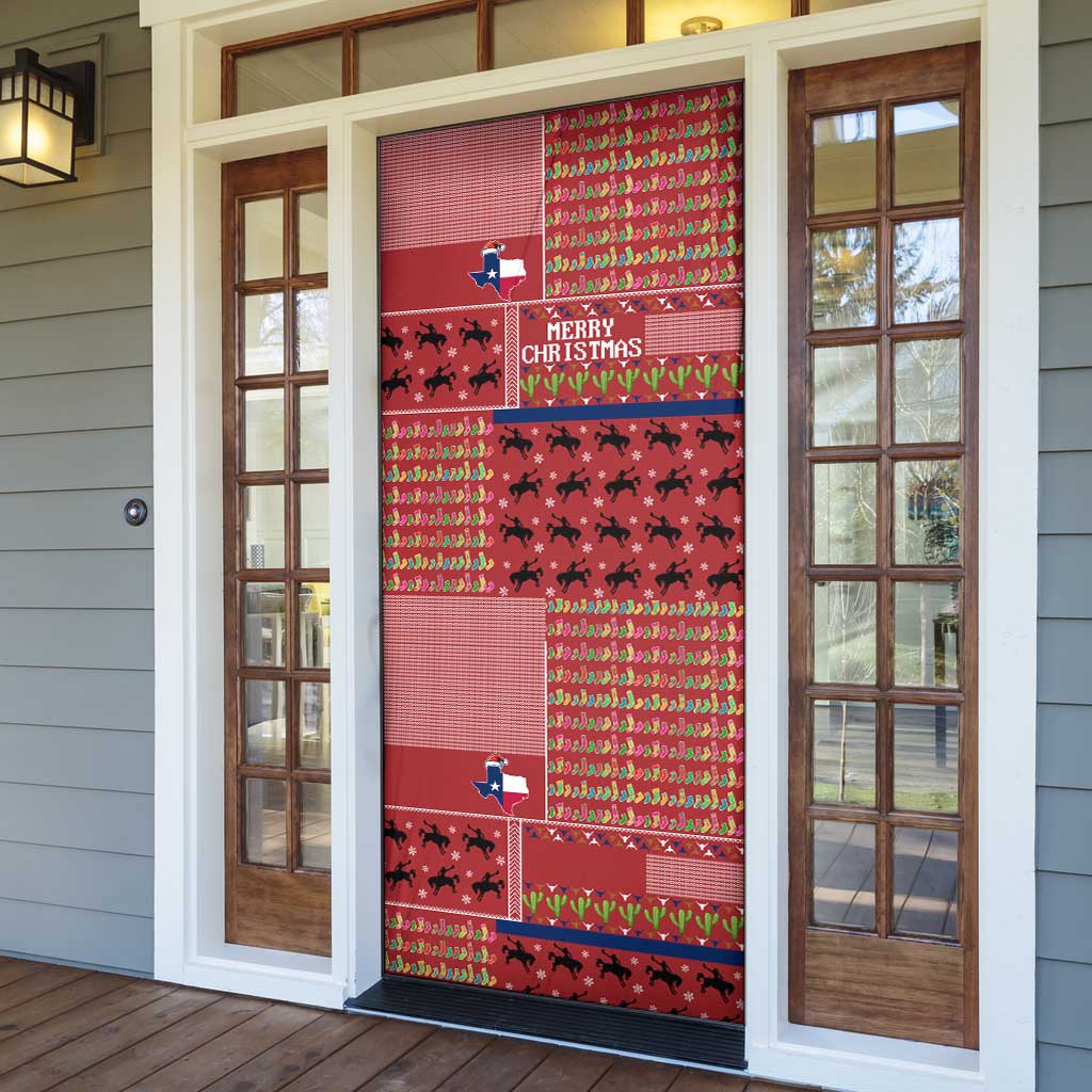 Texas Map Merry Christmas Door Cover Xmas Holiday Patterns - Wonder Print Shop