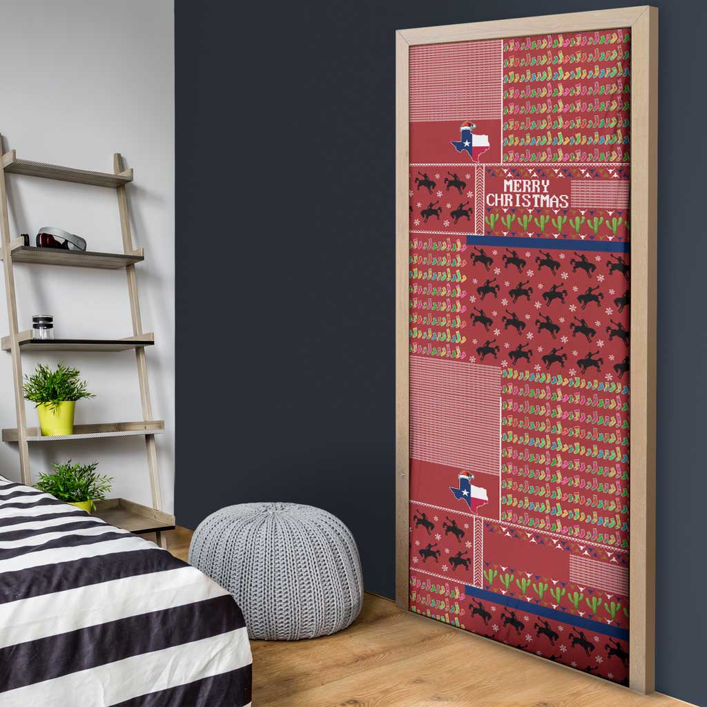 Texas Map Merry Christmas Door Cover Xmas Holiday Patterns - Wonder Print Shop
