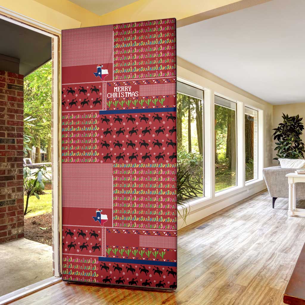 Texas Map Merry Christmas Door Cover Xmas Holiday Patterns - Wonder Print Shop