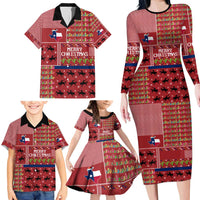 Texas Map Merry Christmas Family Matching Long Sleeve Bodycon Dress and Hawaiian Shirt Xmas Holiday Patterns - Wonder Print Shop