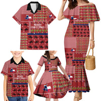 Texas Map Merry Christmas Family Matching Mermaid Dress and Hawaiian Shirt Xmas Holiday Patterns - Wonder Print Shop