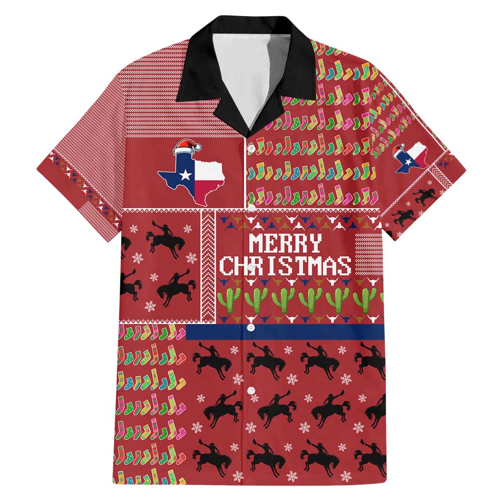 Texas Map Merry Christmas Family Matching Mermaid Dress and Hawaiian Shirt Xmas Holiday Patterns - Wonder Print Shop