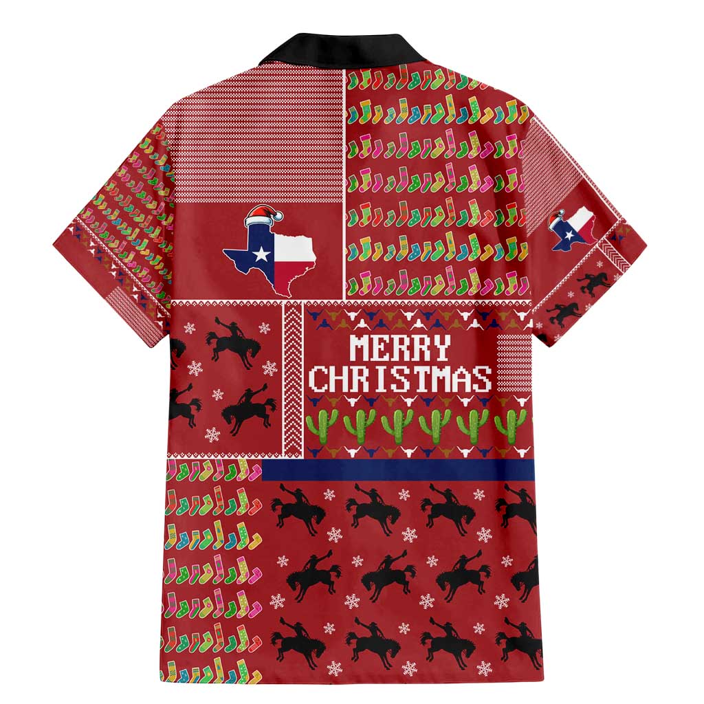 Texas Map Merry Christmas Family Matching Mermaid Dress and Hawaiian Shirt Xmas Holiday Patterns - Wonder Print Shop