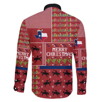 Texas Map Merry Christmas Family Matching Off The Shoulder Long Sleeve Dress and Hawaiian Shirt Xmas Holiday Patterns - Wonder Print Shop