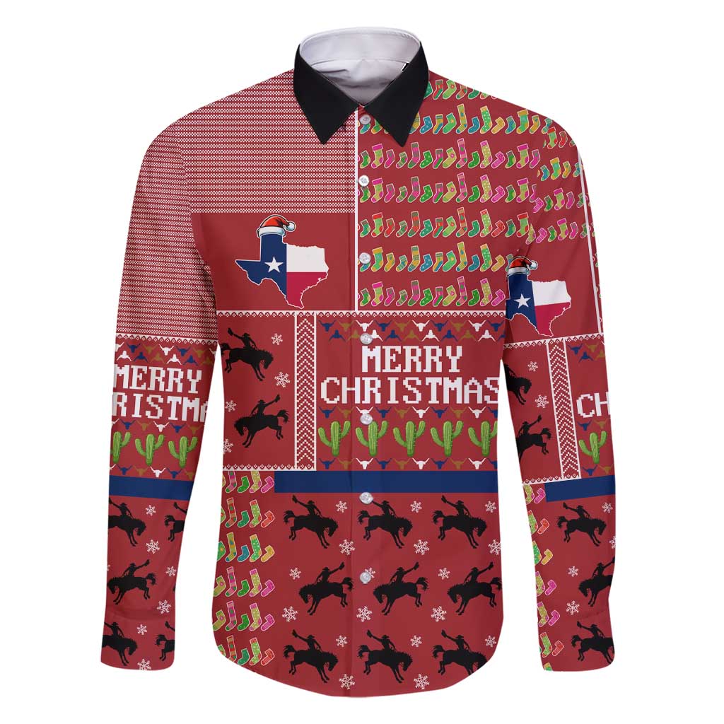 Texas Map Merry Christmas Family Matching Short Sleeve Bodycon Dress and Hawaiian Shirt Xmas Holiday Patterns - Wonder Print Shop