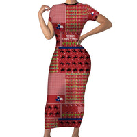 Texas Map Merry Christmas Family Matching Short Sleeve Bodycon Dress and Hawaiian Shirt Xmas Holiday Patterns - Wonder Print Shop