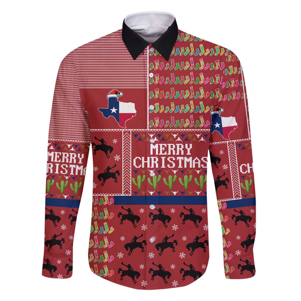Texas Map Merry Christmas Family Matching Summer Maxi Dress and Hawaiian Shirt Xmas Holiday Patterns - Wonder Print Shop
