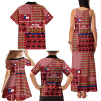 Texas Map Merry Christmas Family Matching Tank Maxi Dress and Hawaiian Shirt Xmas Holiday Patterns - Wonder Print Shop